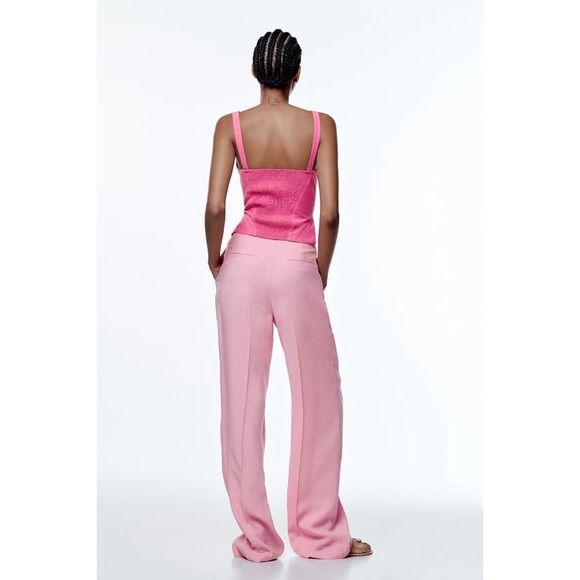 NWOT Zara Linen Blend Corset Top - Picture 4 of 4